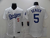 Dodgers 5 Corey Seager White 2020 Nike Flexbase Jersey,baseball caps,new era cap wholesale,wholesale hats